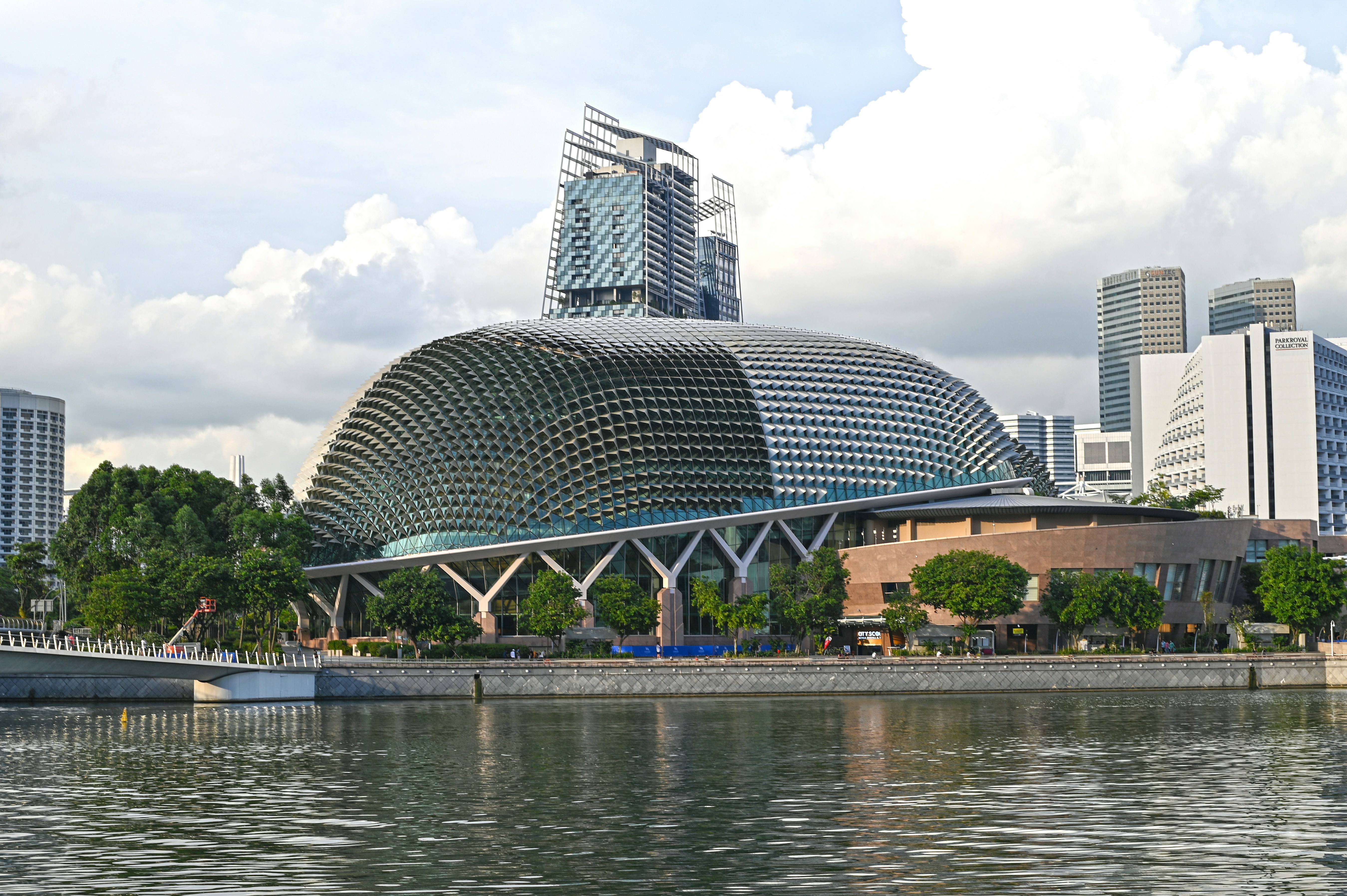 Esplanade - Theatres on the Bay, Singapore. The unusual structure is Singapore's premier performance arts venue.